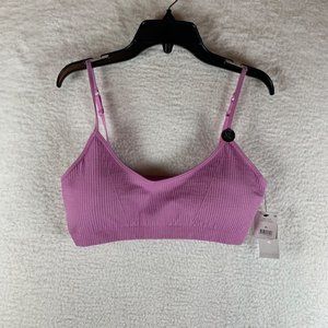 Cotton On Body Women's Seamless Tiny Crop Top Neon Orchid Rib Size XL NWT 8263